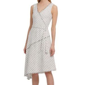 NEW DKNY A-Line Asymmetric Fringe trim mid…